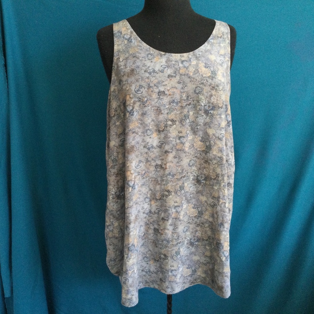 Eileen Fisher Icelandic Print Silk Tunic Top Small